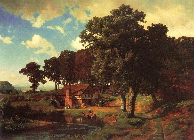 A Rustic Mill, Bierstadt, Albert